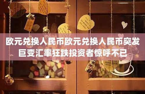 欧元兑换人民币欧元兑换人民币突发巨变汇率狂跌投资者惊呼不已