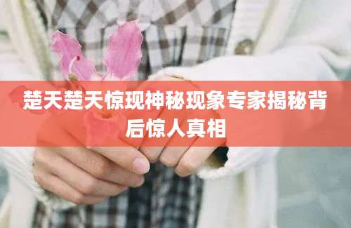 楚天楚天惊现神秘现象专家揭秘背后惊人真相