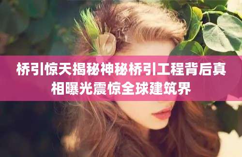 桥引惊天揭秘神秘桥引工程背后真相曝光震惊全球建筑界
