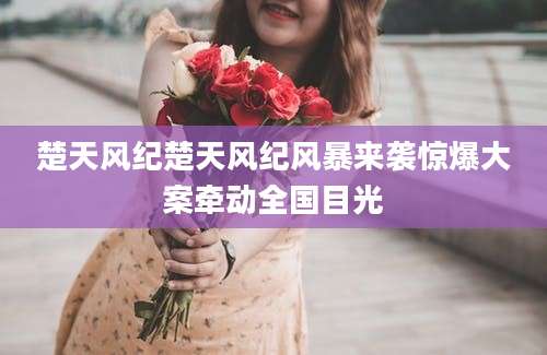 楚天风纪楚天风纪风暴来袭惊爆大案牵动全国目光
