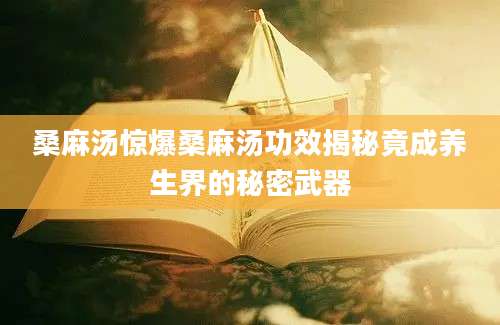 桑麻汤惊爆桑麻汤功效揭秘竟成养生界的秘密武器