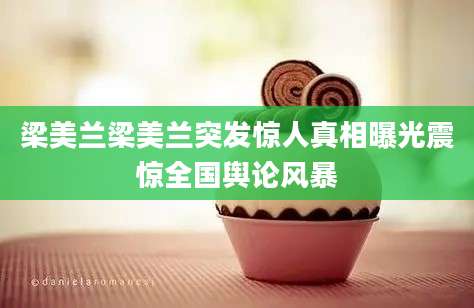 梁美兰梁美兰突发惊人真相曝光震惊全国舆论风暴