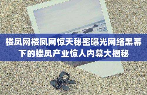 楼凤网楼凤网惊天秘密曝光网络黑幕下的楼凤产业惊人内幕大揭秘