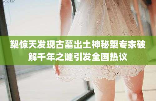 槊惊天发现古墓出土神秘槊专家破解千年之谜引发全国热议