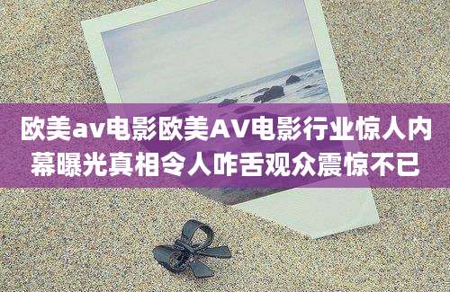 欧美av电影欧美AV电影行业惊人内幕曝光真相令人咋舌观众震惊不已