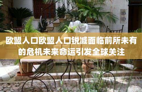 欧盟人口欧盟人口锐减面临前所未有的危机未来命运引发全球关注