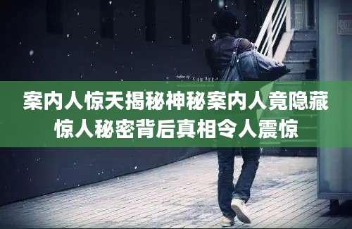 案内人惊天揭秘神秘案内人竟隐藏惊人秘密背后真相令人震惊