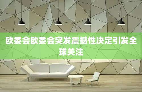 欧委会欧委会突发震撼性决定引发全球关注