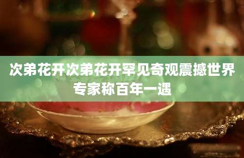 次弟花开次弟花开罕见奇观震撼世界专家称百年一遇