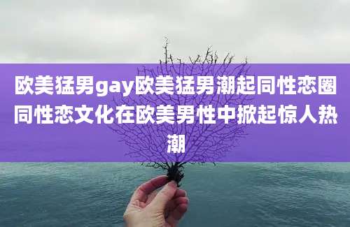 欧美猛男gay欧美猛男潮起同性恋圈同性恋文化在欧美男性中掀起惊人热潮