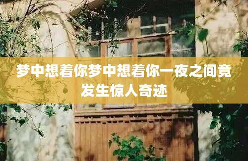 梦中想着你梦中想着你一夜之间竟发生惊人奇迹