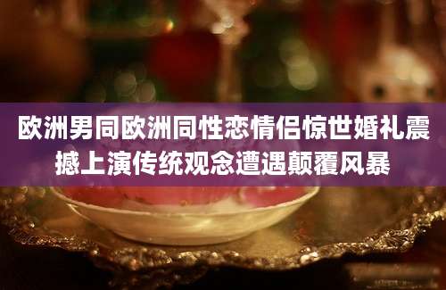 欧洲男同欧洲同性恋情侣惊世婚礼震撼上演传统观念遭遇颠覆风暴