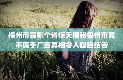 梧州市是哪个省惊天揭秘梧州市竟不属于广西真相令人瞠目结舌