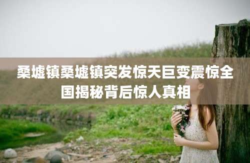 桑墟镇桑墟镇突发惊天巨变震惊全国揭秘背后惊人真相