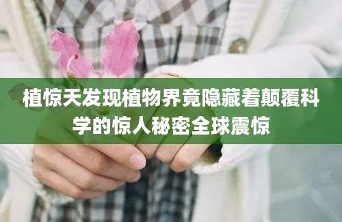 植惊天发现植物界竟隐藏着颠覆科学的惊人秘密全球震惊