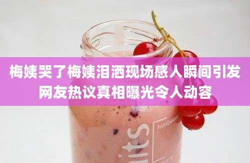 梅姨哭了梅姨泪洒现场感人瞬间引发网友热议真相曝光令人动容