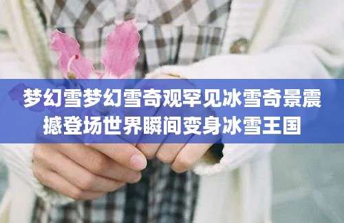 梦幻雪梦幻雪奇观罕见冰雪奇景震撼登场世界瞬间变身冰雪王国