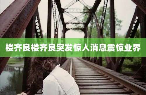 楼齐良楼齐良突发惊人消息震惊业界